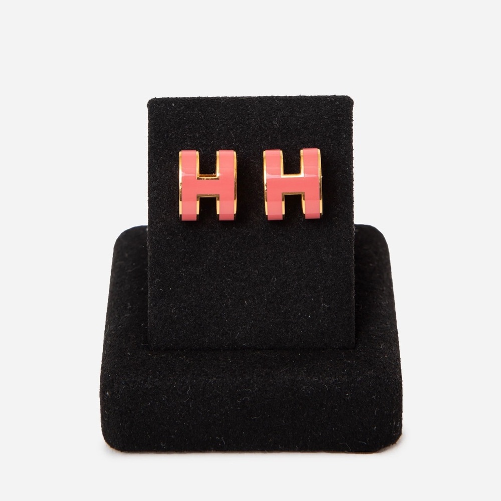Hermes Pink Pop H Earrings
